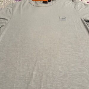 BOSS Men's Light Gray Long Sleeve Tee